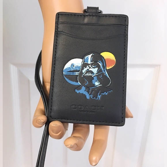 Coach Star Wars Vader Lanyard ID Holder Case NWT - Picture 1 of 7